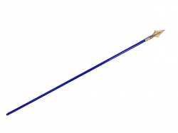 Baton / Hampe en bois bleu avec pointe dore de 140 cm