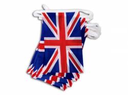 Guirlande 3 mtres de 10 Drapeaux 15 x 22.5 cm Union Jack