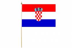 Drapeau avec Hampe Croatie 30 x 45 cm