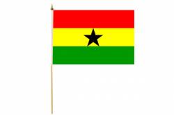 Drapeau avec Hampe Ghana 30 x 45 cm