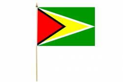 Drapeau avec Hampe Guyana 30 x 45 cm