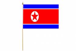 Drapeau avec Hampe Corée du Nord 30 x 45 cm