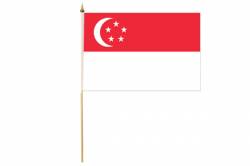 Drapeau avec Hampe Singapour 30 x 45 cm