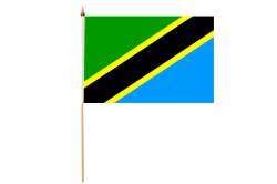 Drapeau avec Hampe Tanzanie 30 x 45 cm