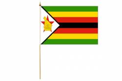 Drapeau avec Hampe Zimbabwe 30 x 45 cm