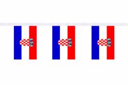 Guirlande 9 mtres de 30 Drapeaux 15 x 22.5 cm Croatie