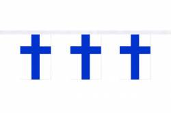 Guirlande 9 mtres de 30 Drapeaux 15 x 22.5 cm Finlande