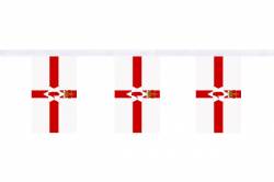 Guirlande 9 mtres de 30 Drapeaux 15 x 22.5 cm Irlande du Nord