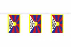 Guirlande 9 mtres de 30 Drapeaux 15 x 22.5 cm Tibet