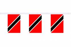 Guirlande 9 mtres de 30 Drapeaux 15 x 22.5 cm Trinit-et-Tobago