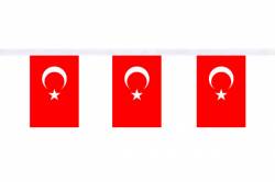 Guirlande 9 mtres de 30 Drapeaux 15 x 22.5 cm Turquie