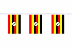 Guirlande 9 mtres de 30 Drapeaux 15 x 22.5 cm Ouganda