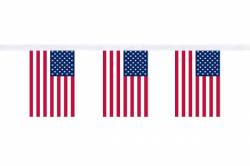 Guirlande 9 mtres de 30 Drapeaux 15 x 22.5 cm USA