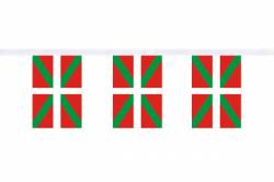 Guirlande 3 mtres de 10 Drapeaux 15 x 22.5 cm Pays Basque