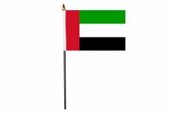 Drapeau avec hampe Emirats Arabes Unis 15 x 20 cm